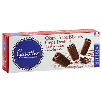 slide 1 of 6, Gavottes Biscuits, Crispy Crepe, Dark Chocolate, 3.17 oz