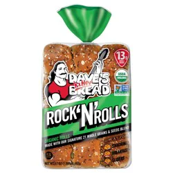 Dave's Killer Bread Rock 'N' Rolls, Organic Snack, Slider, Breakfast Rolls, 12 Count