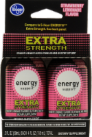 slide 1 of 1, Kroger Extra Strength Strawberry Lemon Energy Shot, 2 ct; 2 fl oz