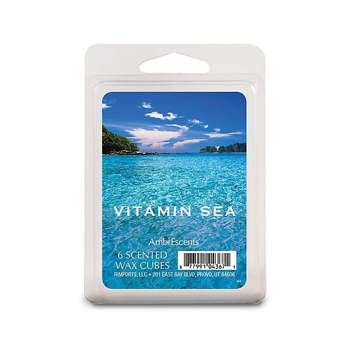 slide 1 of 1, AmbiEscents Vitamin Sea Wax Fragrance Cubes, 6 ct