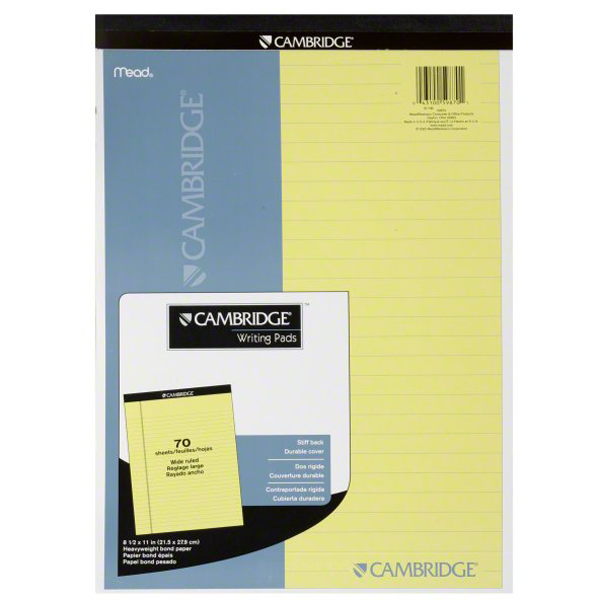 slide 1 of 1, Cambridge Legal Writing Pads, 1 ct