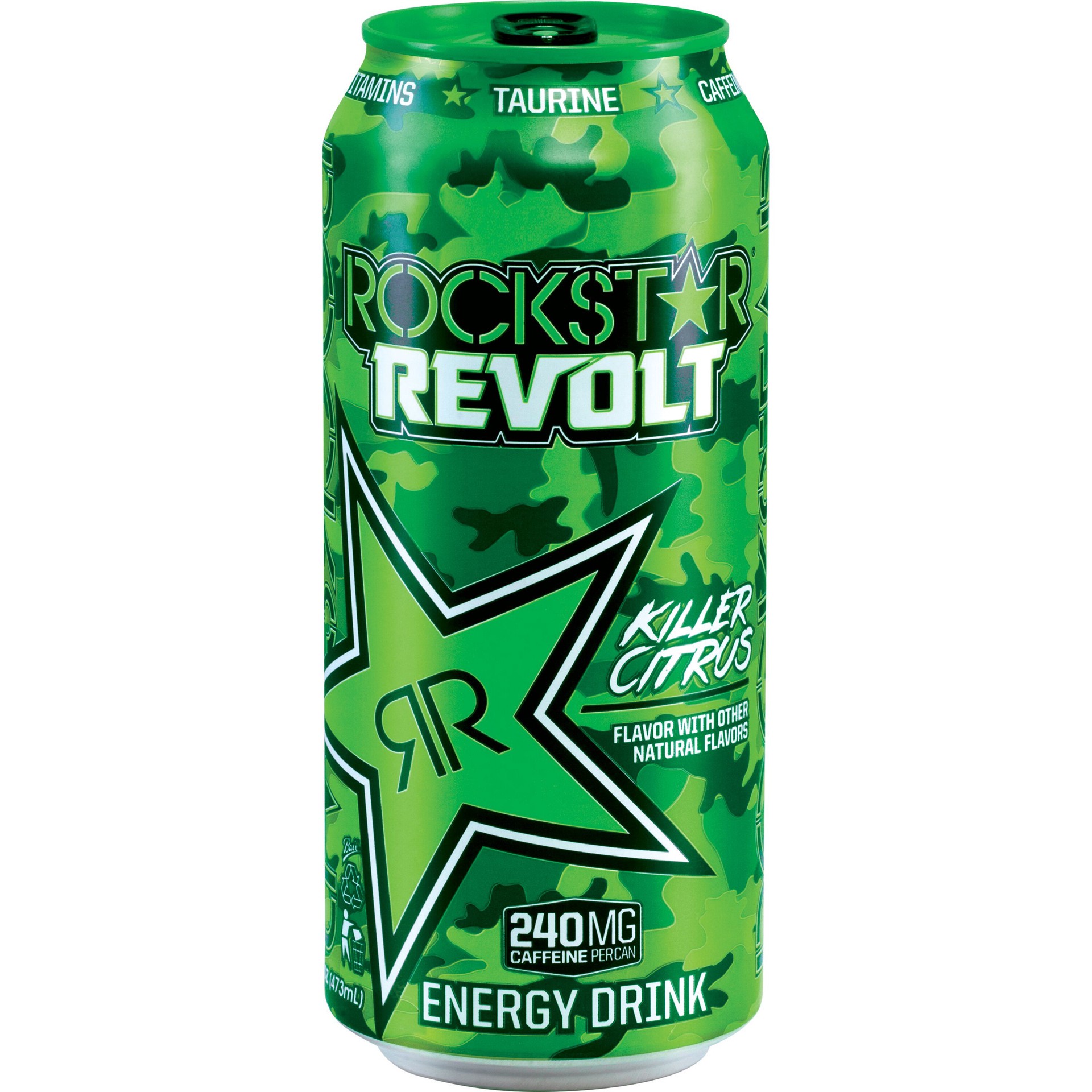 slide 1 of 4, Rockstar Revolt Killer Citrus Energy Drink 16 Fluid Ounce Single Can, 16 oz