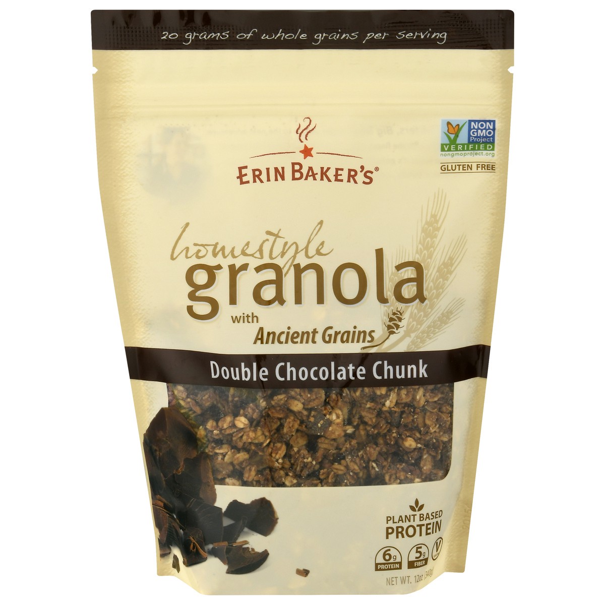 slide 1 of 9, Erin Baker's Double Chcolate Homestyle Granola, 12 oz