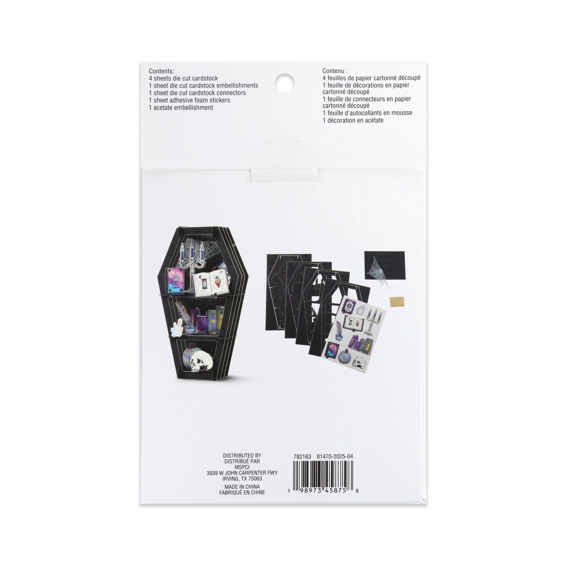 slide 3 of 4, Witchy Coffin Shelf Paper Diorama Kit By Recollections, 3.34 in x 5.9 in