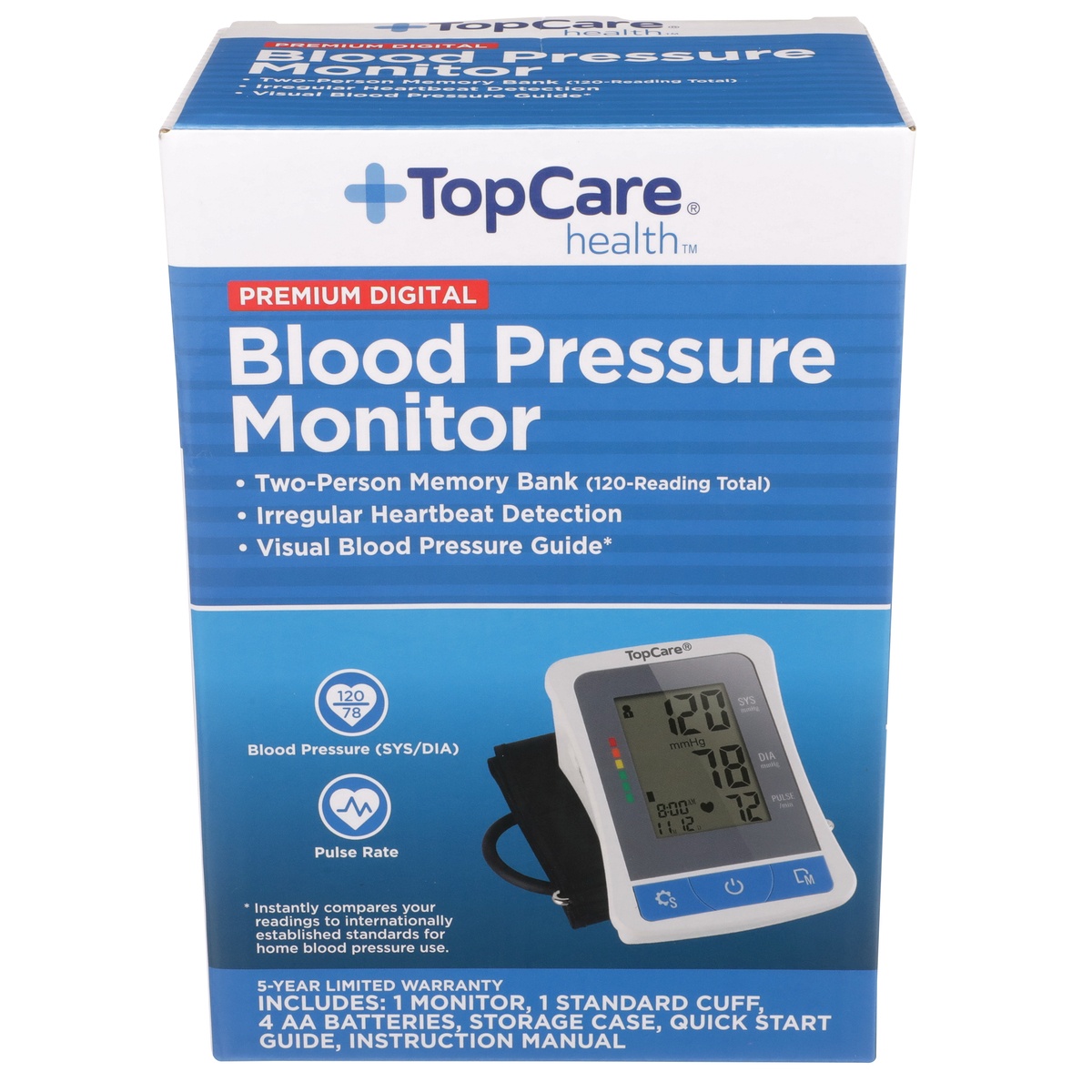 slide 1 of 1, TopCare Blood Pressure Monitor Ultra Digital, 1 ct