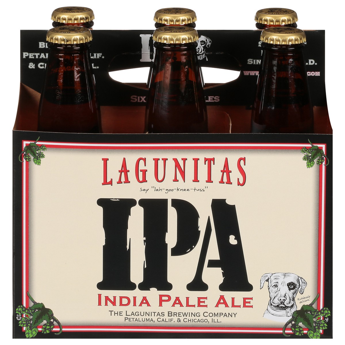 slide 1 of 9, Lagunitas India Pale Ale Beer 6 Bottles, 6 ct; 12 oz