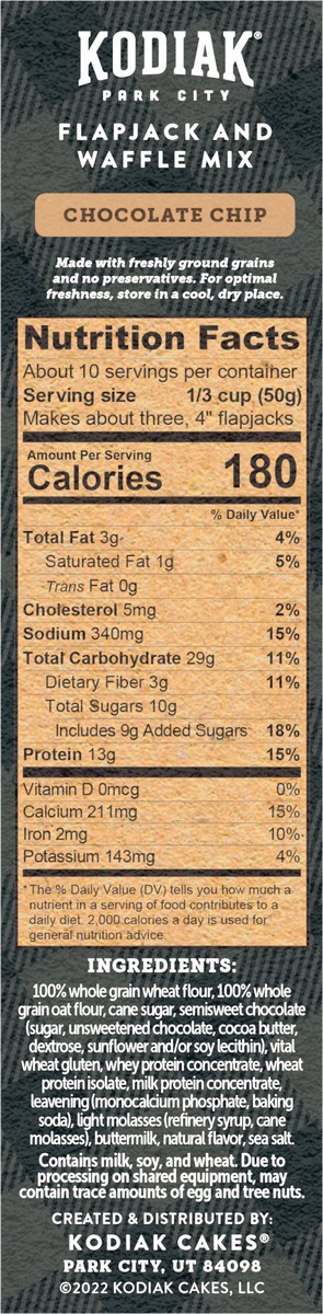 slide 2 of 8, Kodiak Cakes Flapjack & Waffle Mix, Chocolate Chip, 18 oz, 18 oz