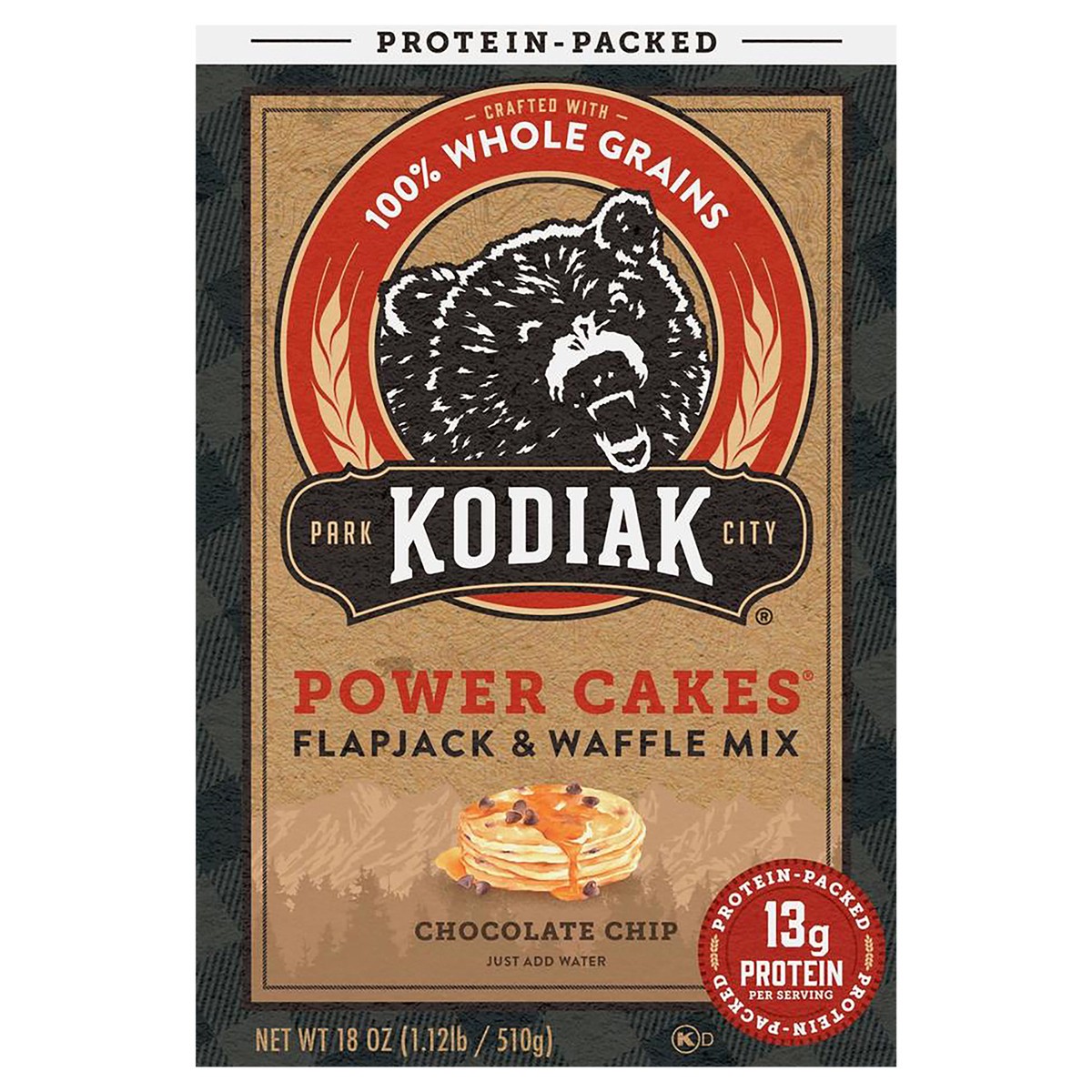 slide 1 of 8, Kodiak Cakes Flapjack & Waffle Mix, Chocolate Chip, 18 oz, 18 oz