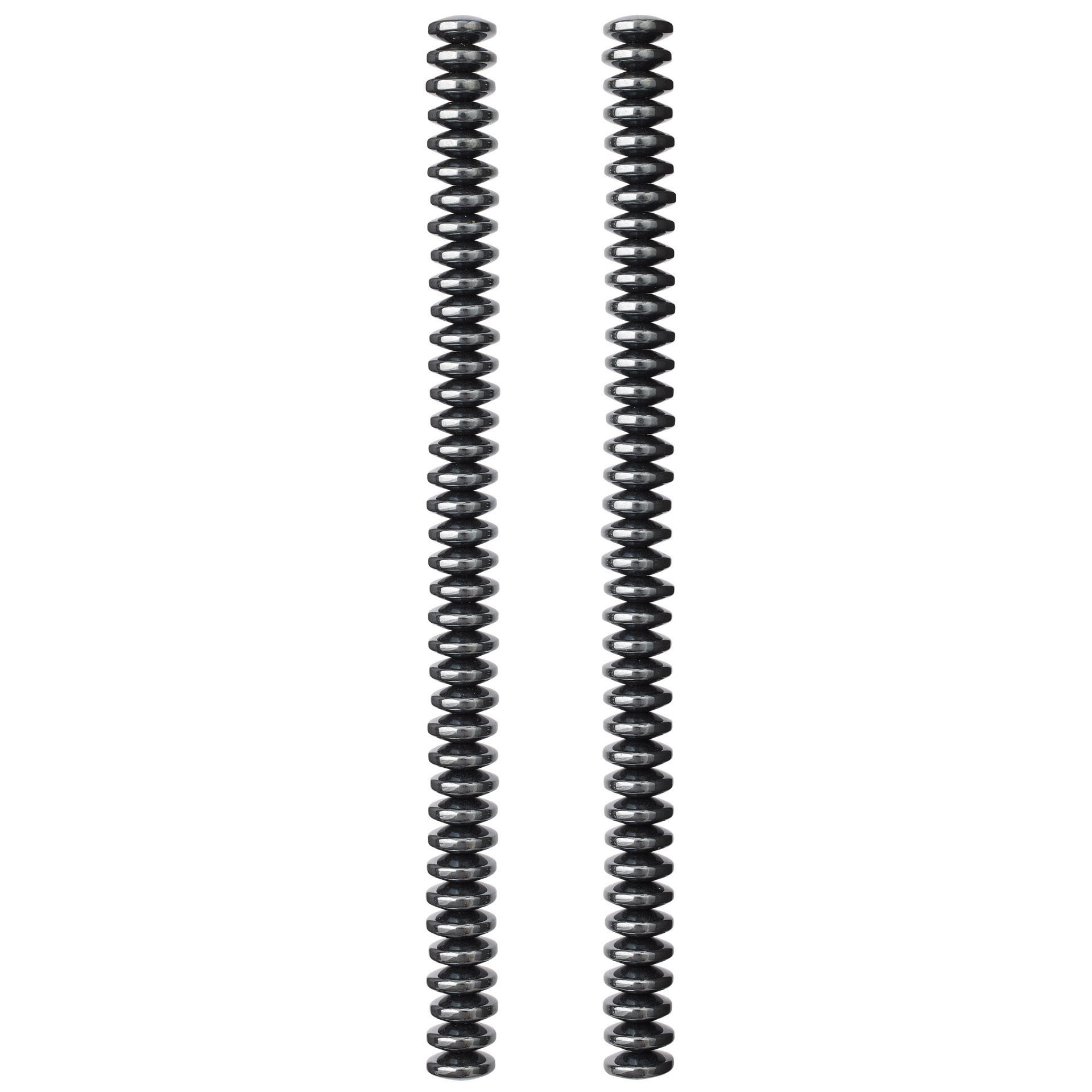 slide 3 of 3, Rondelle Hematite Stone Beads, 8mm By Bead Landing, 8mm