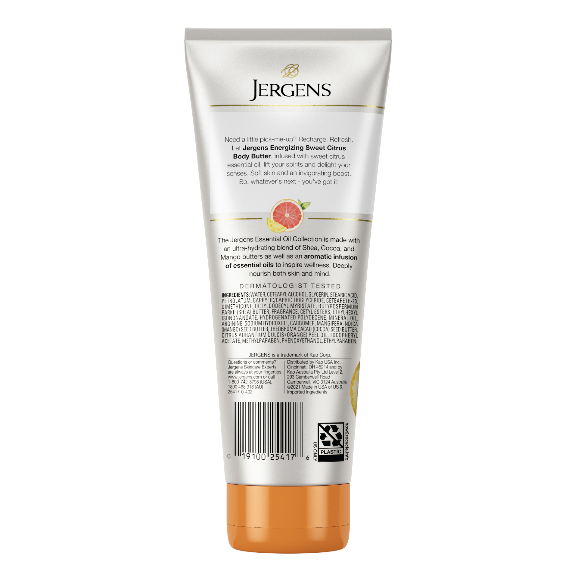 slide 4 of 5, Jergens Sweet Citrus Body Butter Body and Hand Lotion, Moisturizer, 7 Oz, 7 oz