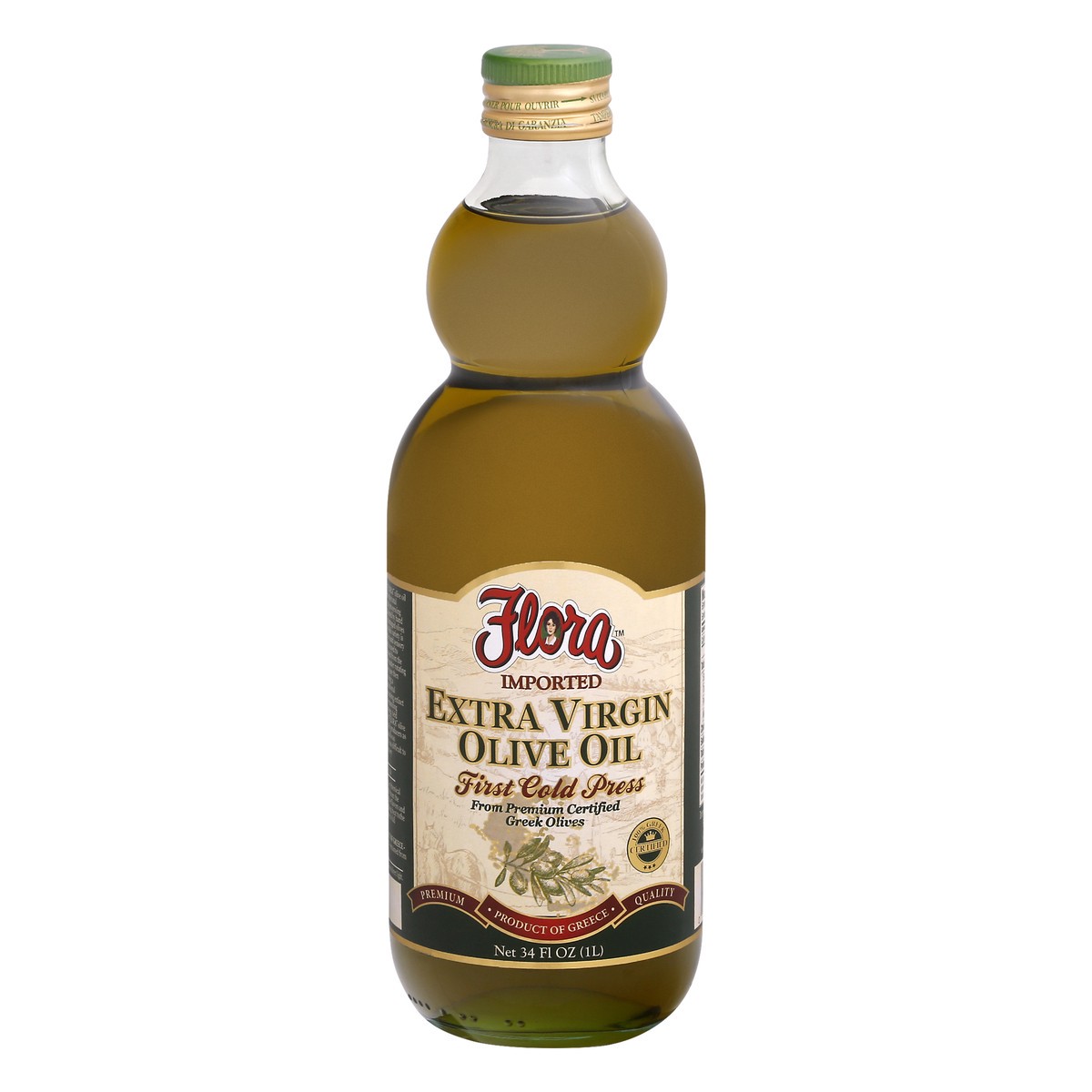 slide 1 of 9, Flora Fine Foods Italian Extra Virgin Olive Oil, 34 oz