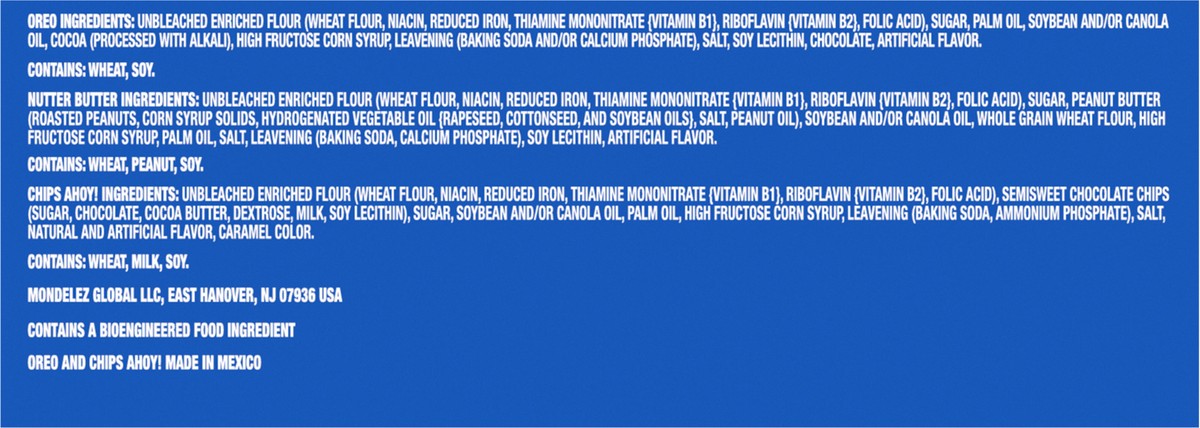 slide 3 of 9, Nabisco Cookie Variety Pack, OREO, Nutter Butter, CHIPS AHOY!, 12 Snack Packs (4 Cookies Per Pack), 20.16 oz