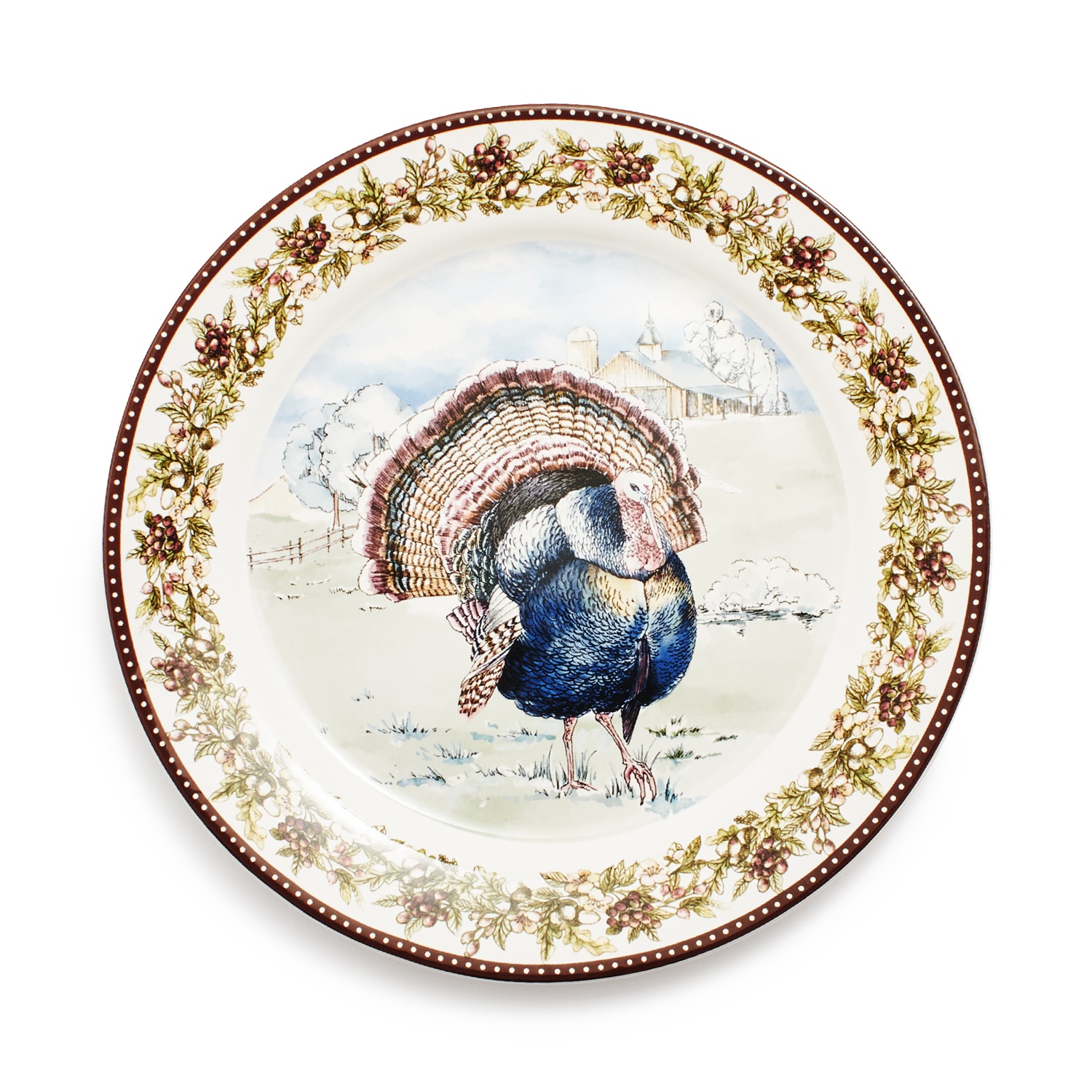 slide 1 of 1, Sur La Table Turkey Dinner Plate, 11 in