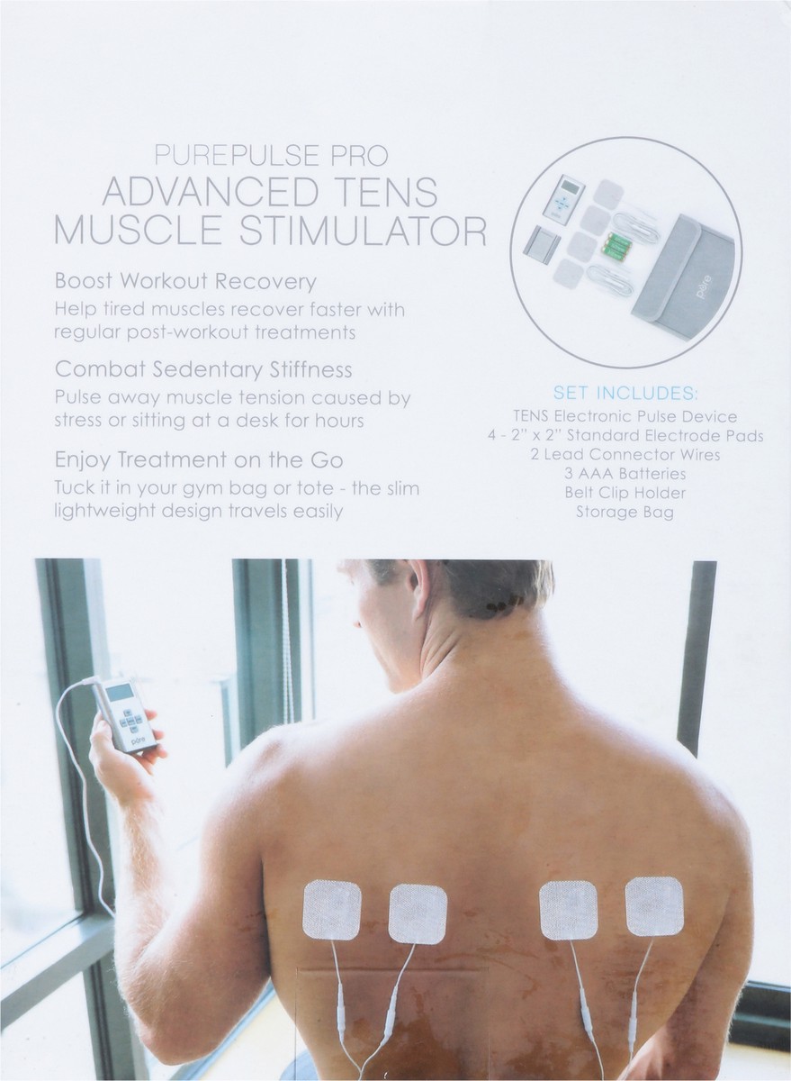 slide 8 of 9, Pure Enrichment Advanced Tens Muscle Stimulator 1 ea, 1 ct