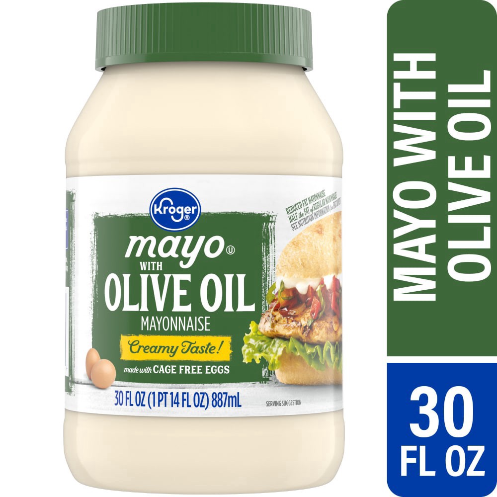 slide 1 of 6, Kroger Mayo with Olive Oil Dressing, 30 fl oz