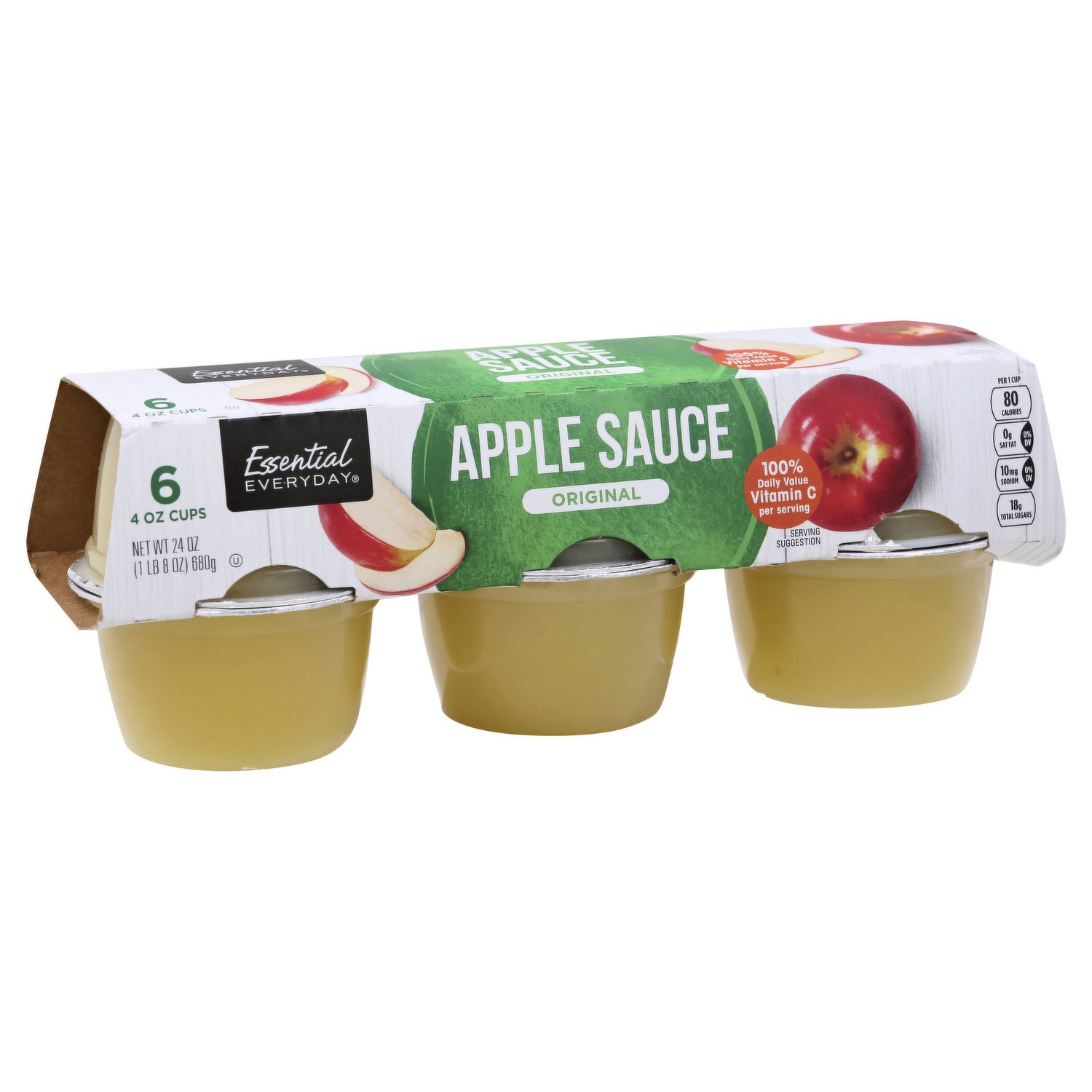 slide 1 of 1, Essential Everyday Original Apple Sauce, 24 oz