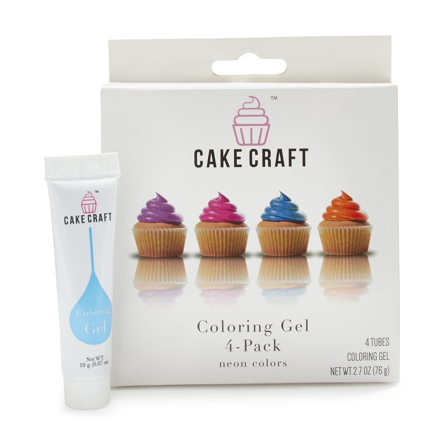 slide 1 of 1, Cake Craft 4-Pack Color Gel Kit, Neon, 4 ct