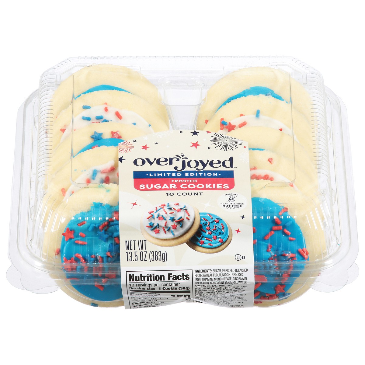 slide 3 of 4, Overjoyed Frosted Patriotic Sugar Cookies - 13.5 OZ, 13.5 oz