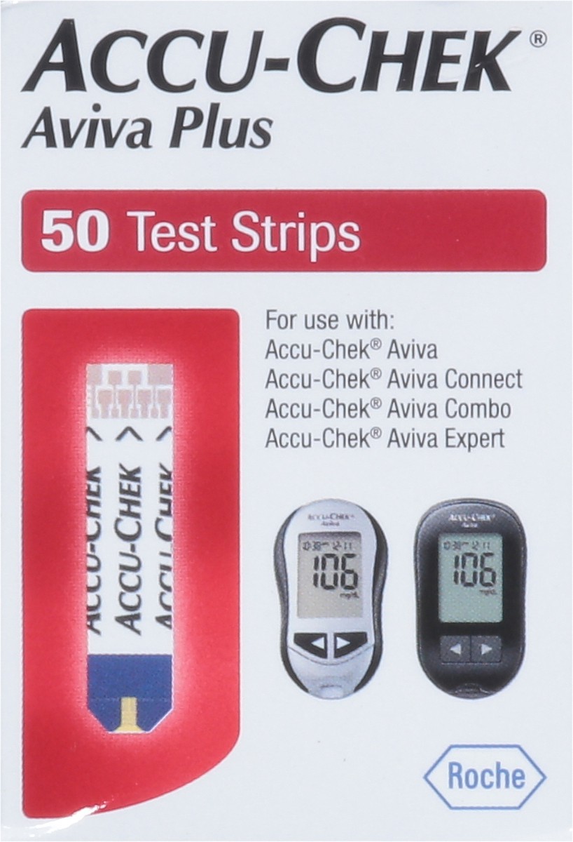 slide 6 of 9, Accu-Chek Aviva Plus Test Strips, 50 ct