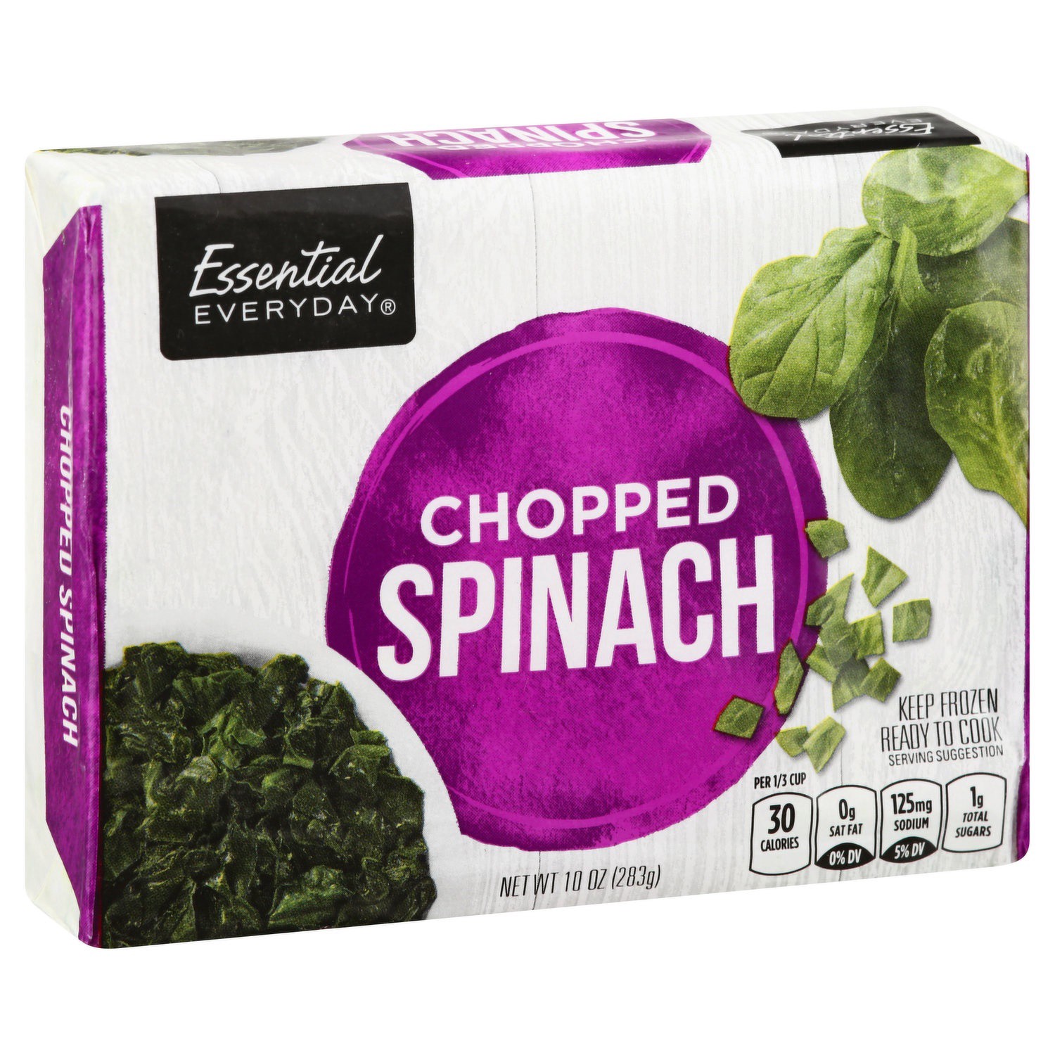 slide 1 of 1, Ee Spinach Chopped Box, 10 oz