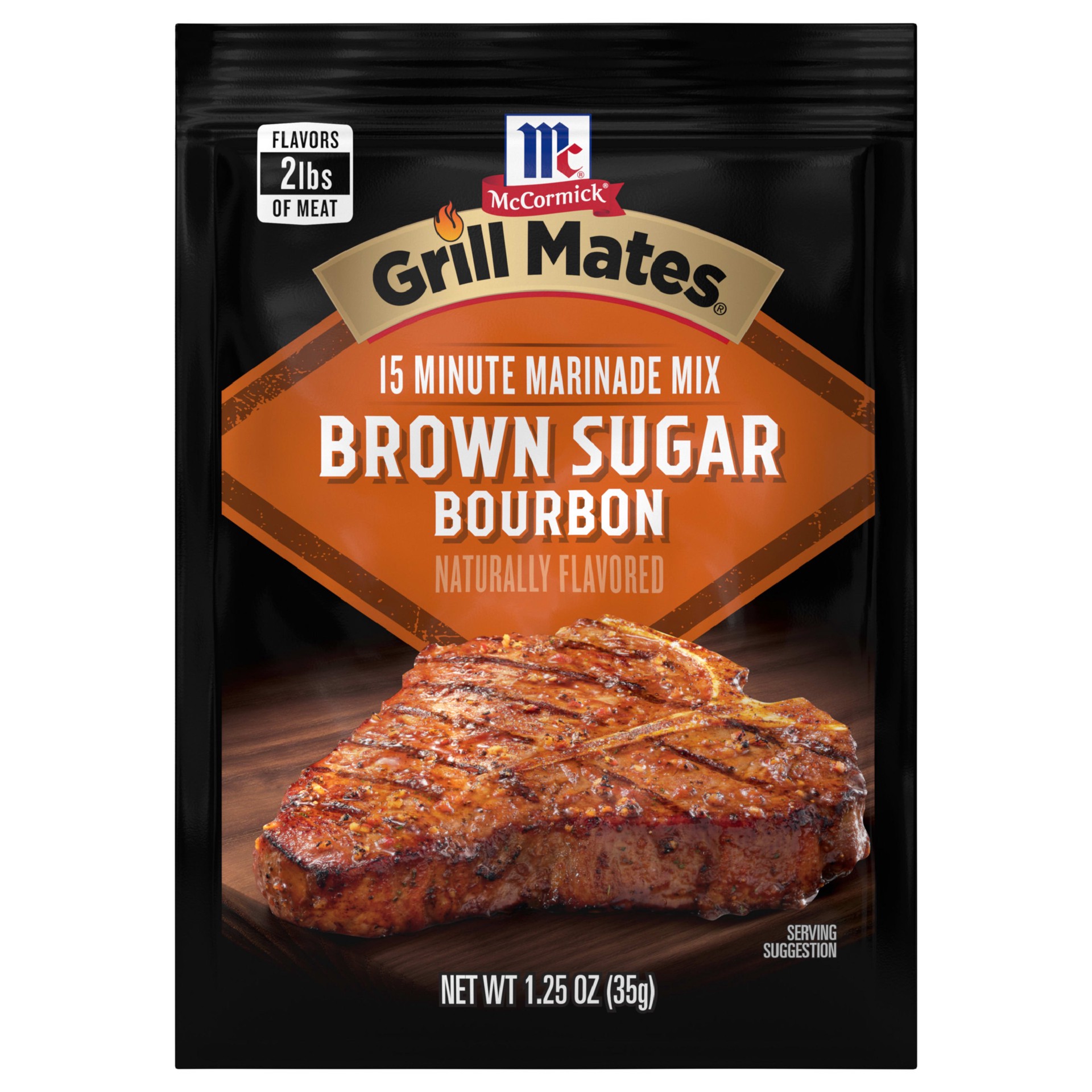 slide 1 of 5, McCormick Grill Mates Marinade Mix - Brown Sugar Bourbon, 1.25 oz