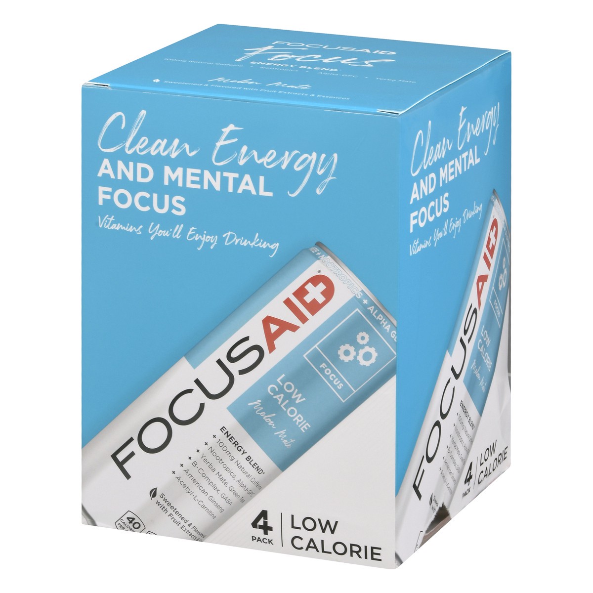 slide 2 of 9, FOCUSAID Focus 4 Pack Melon Mate Energy Blend 4 ea, 4 ct