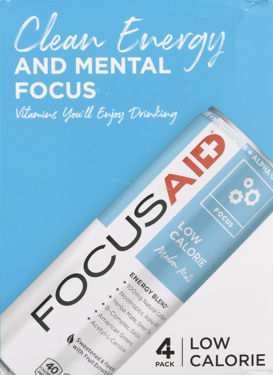 slide 4 of 9, FOCUSAID Focus 4 Pack Melon Mate Energy Blend 4 ea, 4 ct