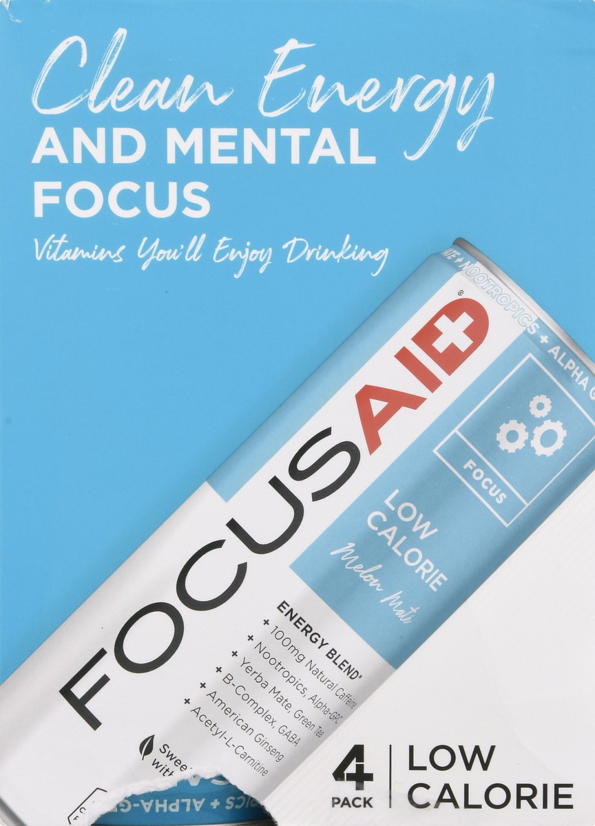 slide 3 of 9, FOCUSAID Focus 4 Pack Melon Mate Energy Blend 4 ea, 4 ct