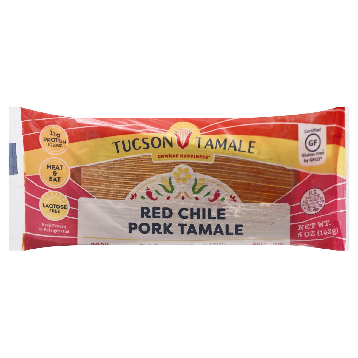 slide 1 of 9, Tucson Tamale Pork Red Chile Tamale 5 oz, 5 oz