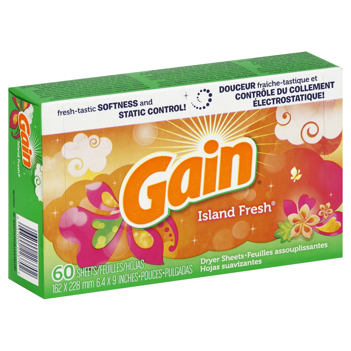 slide 1 of 1, Gain Dryer Sheets, 60 ct