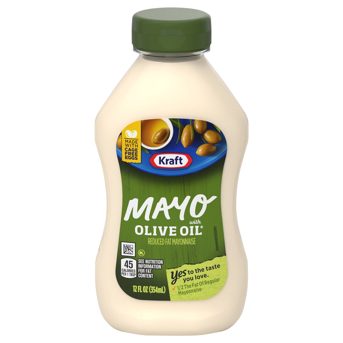 slide 1 of 5, Kraft Mayo with Olive Oil Reduced Fat Mayonnaise, 12 fl oz Bottle, 12 fl oz