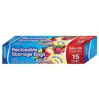 slide 1 of 1, Easy PackReclosable Storage Bag, 15 ct; 1 gal
