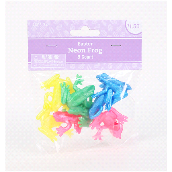 slide 1 of 1, Meijer Easter Neon Frogs, 8 ct