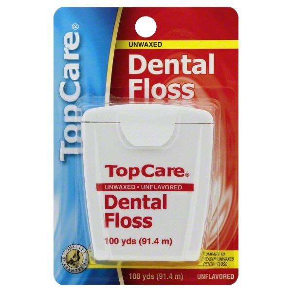 TopCare Dental Floss Unwaxed 100 yd | Shipt