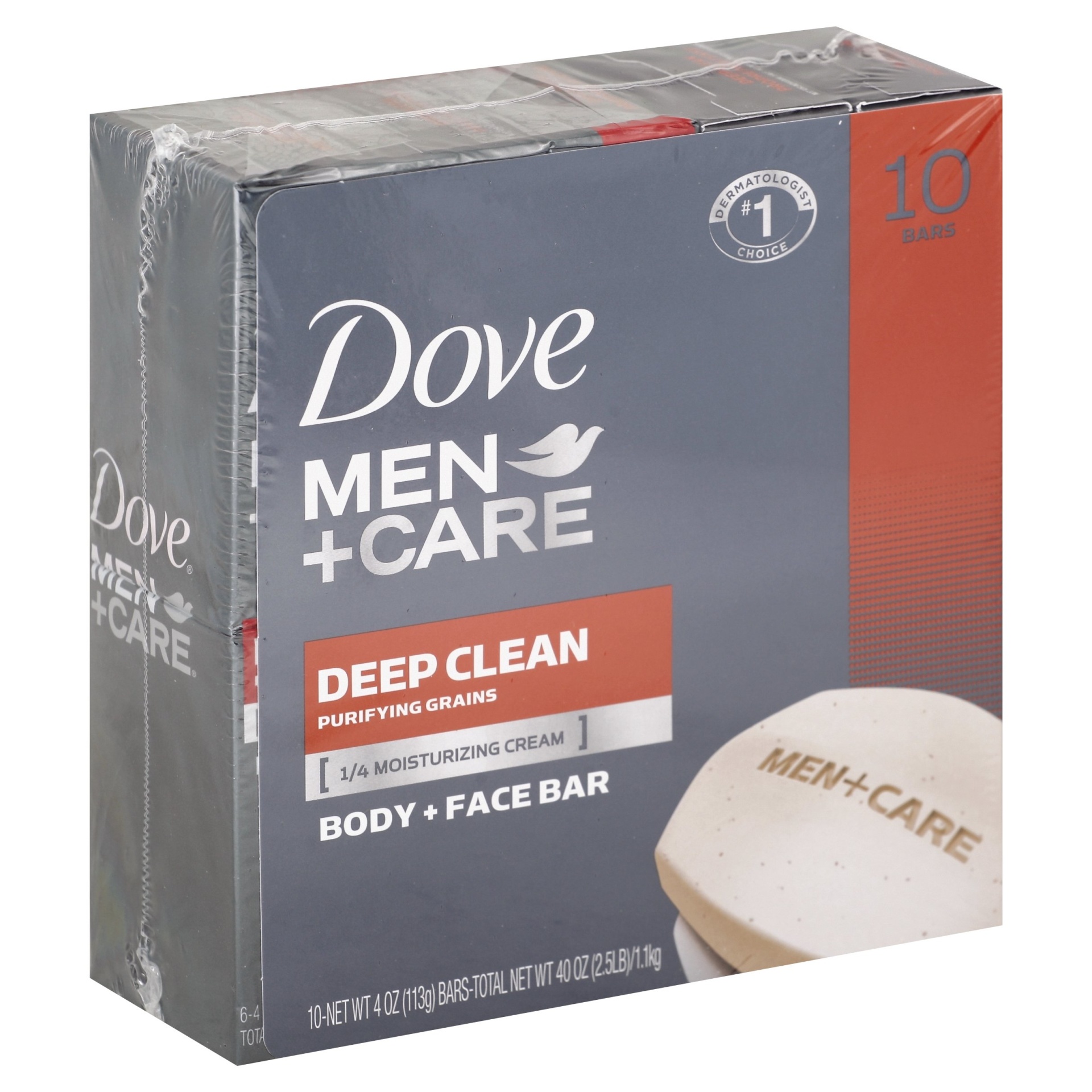 Dove Men+Care Deep Clean Body and Face Bar 10 ct | Shipt