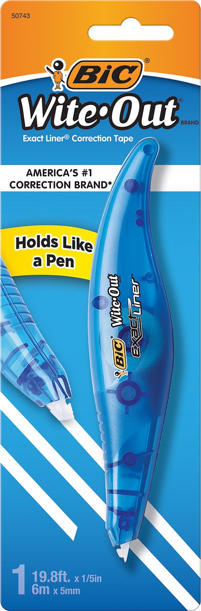 slide 3 of 3, Bic Wite Out Correction Tape Exact Liner, 1 ct