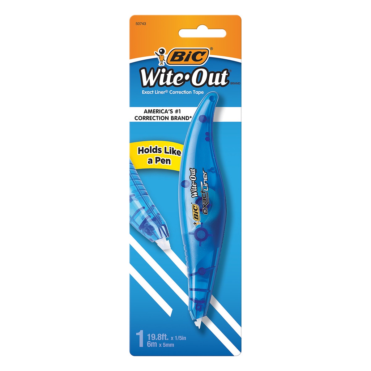 slide 1 of 3, Bic Wite Out Correction Tape Exact Liner, 1 ct