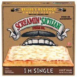 Screamin' Sicilian Pizza Co. I'm Single Bessie's Revenge Cheese Pizza 9.10 oz