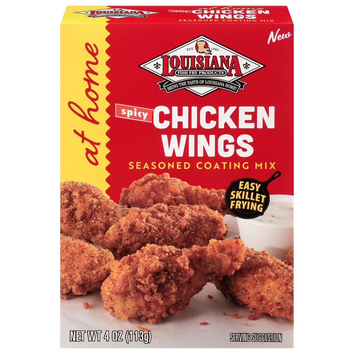 slide 7 of 13, Louisiana Fish Fry Products Spicy Fried Chicken Wings Seasoned Coating Mix 4 oz, 4 oz