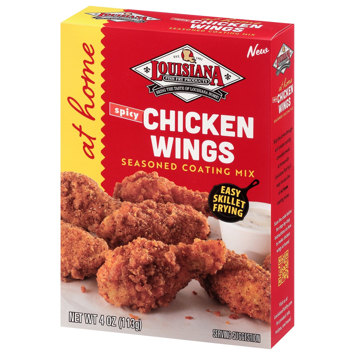 slide 10 of 13, Louisiana Fish Fry Products Spicy Fried Chicken Wings Seasoned Coating Mix 4 oz, 4 oz