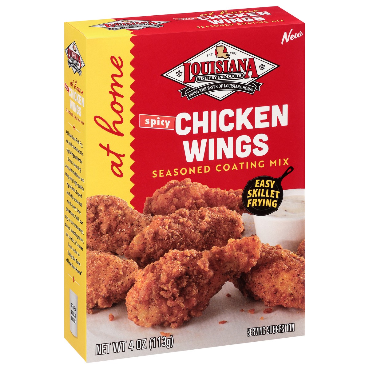 slide 4 of 13, Louisiana Fish Fry Products Spicy Fried Chicken Wings Seasoned Coating Mix 4 oz, 4 oz