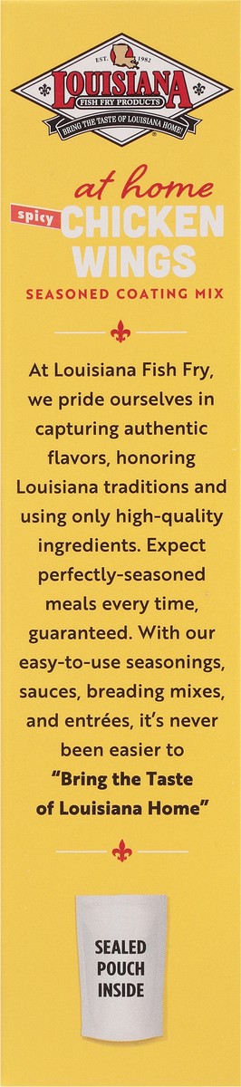 slide 2 of 13, Louisiana Fish Fry Products Spicy Fried Chicken Wings Seasoned Coating Mix 4 oz, 4 oz