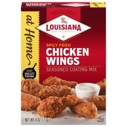 Louisiana Fish Fry Products Spicy Fried Chicken Wings Seasoned Coating Mix 4 oz