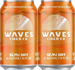 Waves Cider Semi-Dry 4 Pack