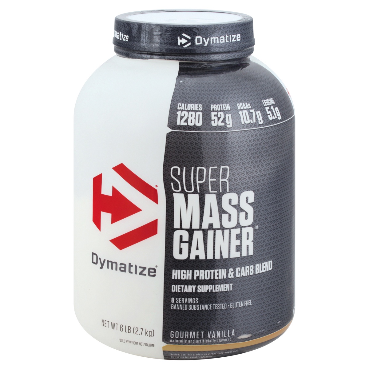 slide 1 of 1, Dymatize Super Mass Gainer, Gourmet Vanilla, 6 lb