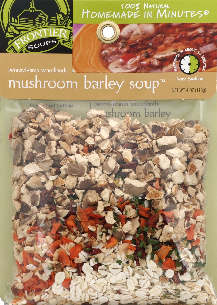 slide 3 of 3, Frontier Soups Mushroom Barley Soup Mix, 4 oz