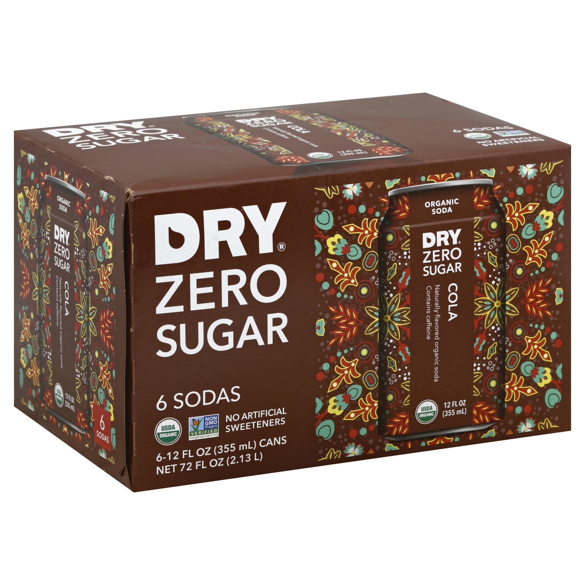 slide 1 of 1, Dry Zero Sugar Cola, 6 ct; 12 fl oz