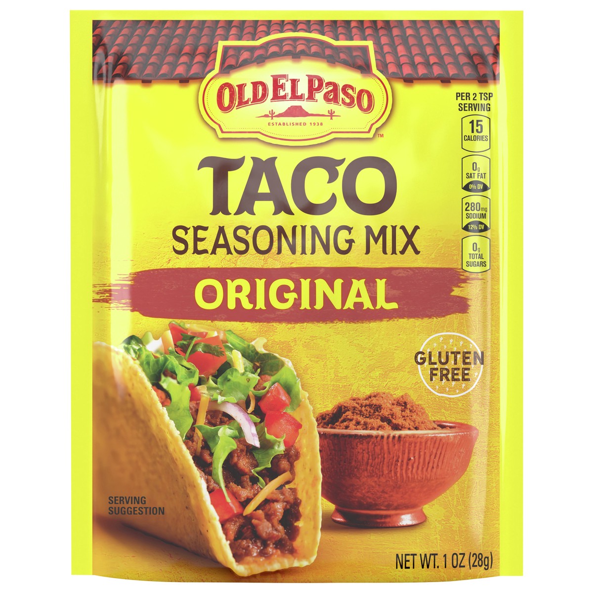 slide 1 of 9, Old El Paso Taco Seasoning Mix, Original Flavor- 1 oz, 1 oz