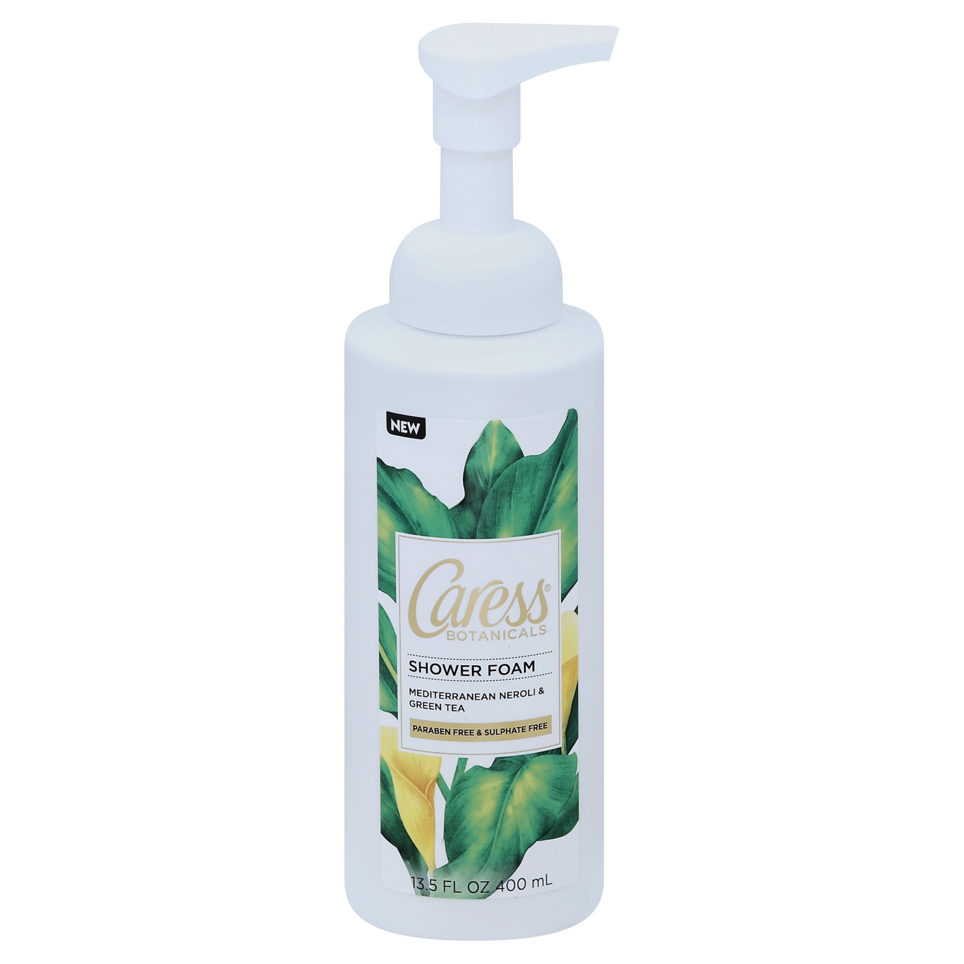 slide 1 of 1, Caress Botanicals Mediterranean Neroli And Green Tea Shower Foam, 13.5 oz