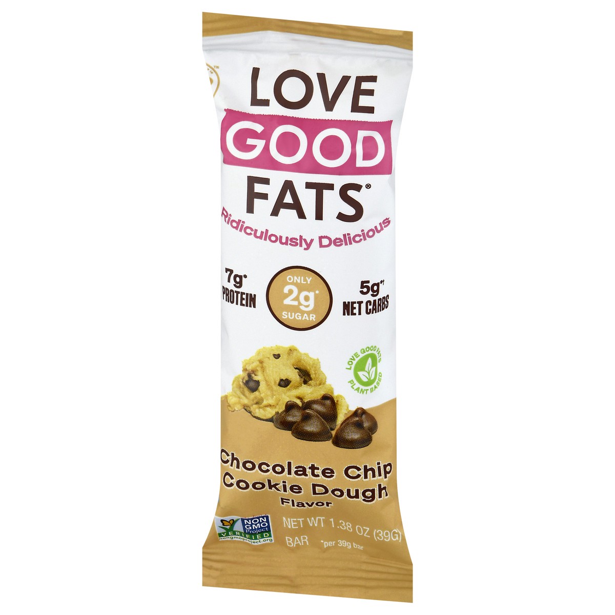 slide 13 of 13, Love Good Fats Chocolate Chip Cookie Dough Flavor Bar 1.38 oz, 1.38 oz